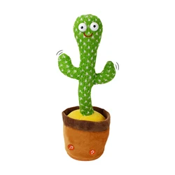 Talking Cactus Dancing Toys Speaking Repeat Electronic Rechargeable Plush Toys Twisting Singing Dancer Wireless Talking cactus