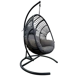 Home Garden Furniture Outdoor Luxury  Easy Cleaning rattan Patio Swing Egg Hanging Wicker Swing Chair