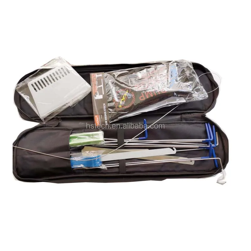 KLOMW 18PCS Automotive Professional Car Lockout Kit With Long Reach Grabber Car Door unlock with 1pcs big pump wedge lock pick