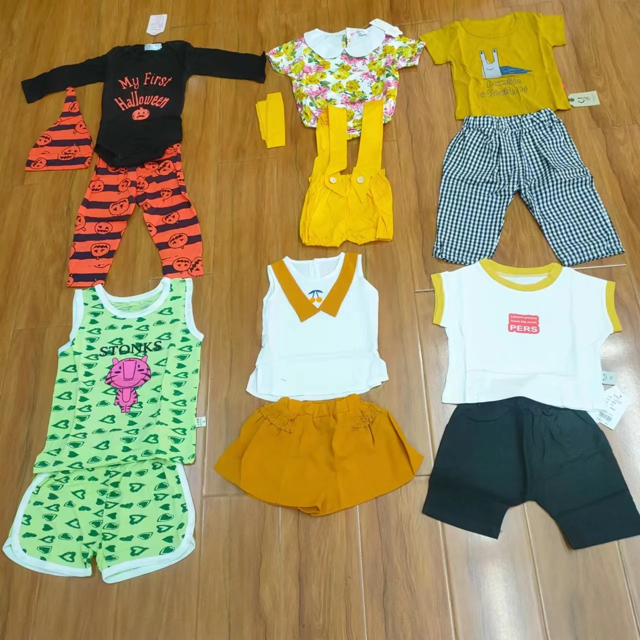 baby girls clothing sets boys clothes sets match top pants 2 pieces toddler summer