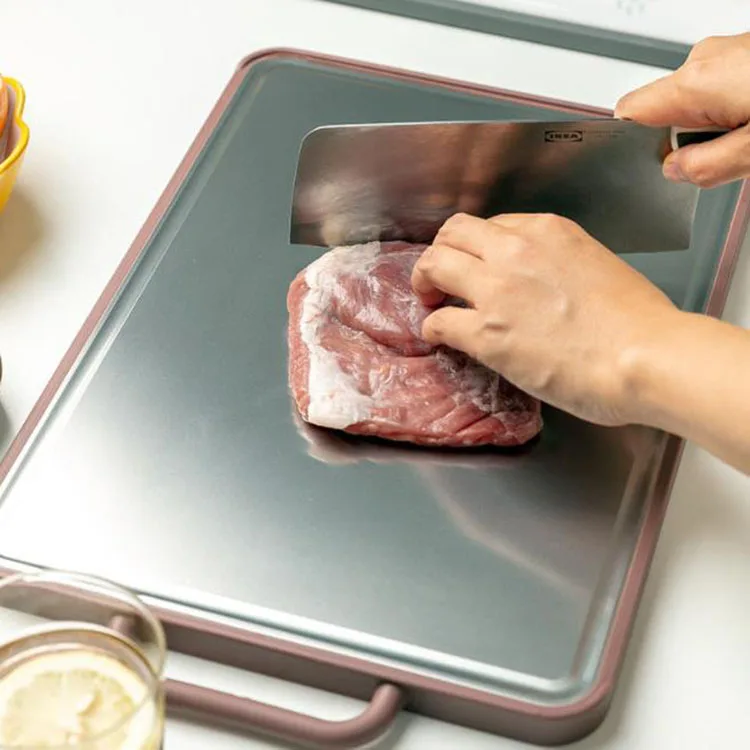 custom logo eco friendly colored green cute cheapest pe pp hdpe large with handle  plastic cutting board set