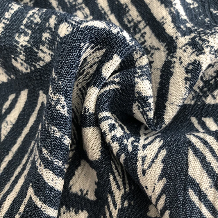 Hot selling woven 100% printed crepe rayon viscose fabric for garment