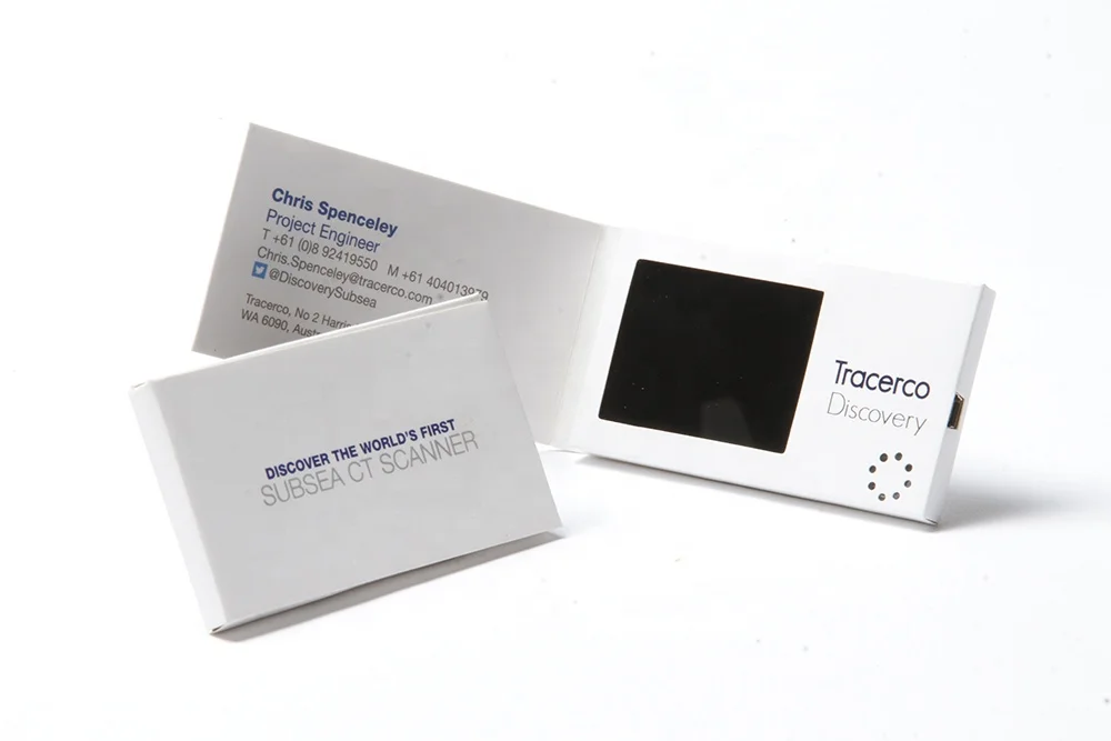 Factory supply high quality paper 2.4 inch  Lcd Screen Video Business Card