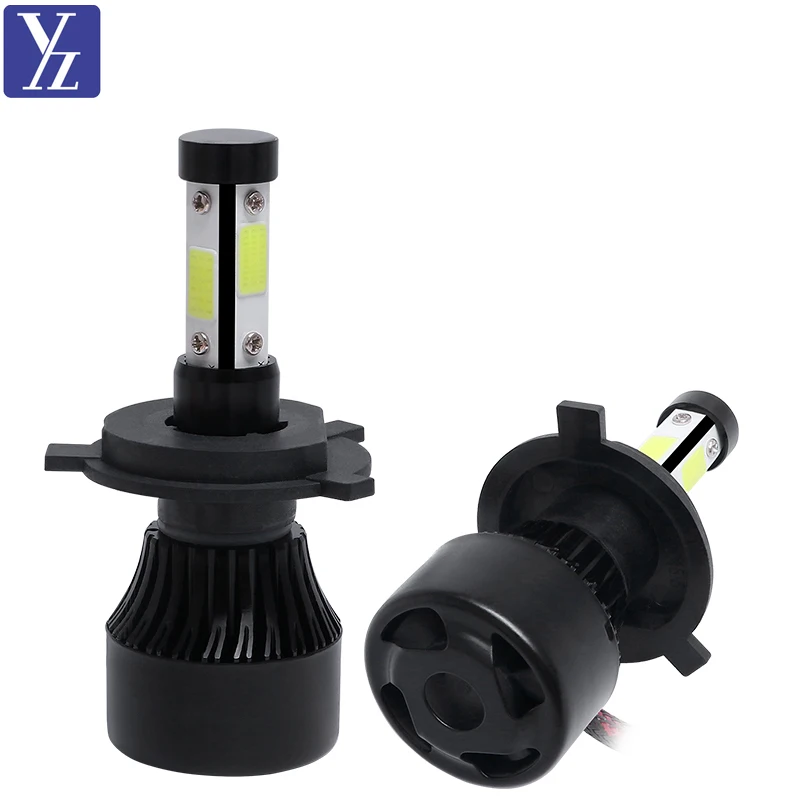 Headlight led bulb X7 4 sides cob chip 360 degree lighting 50W 7500lm 6000K cool white H4 H11 H7 9005 9006 IP68 universal