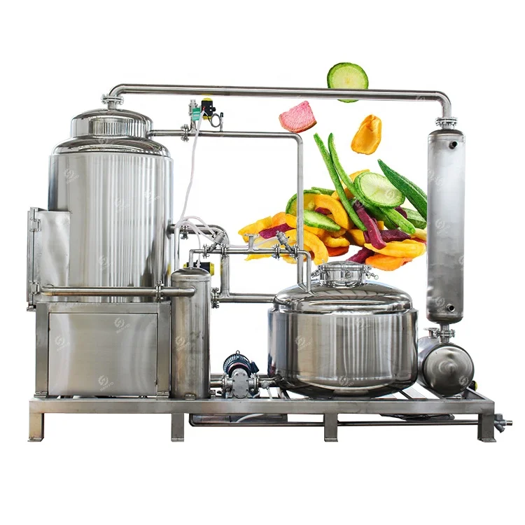 Automatic fruit and vegetable crispy chips fryer pineapple chips vacuum frying machine
