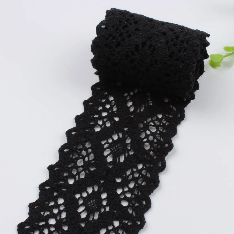 High Quality French Lace Trims Border Embroidery Eco-Friendly Polyester Cotton Lace Fabric