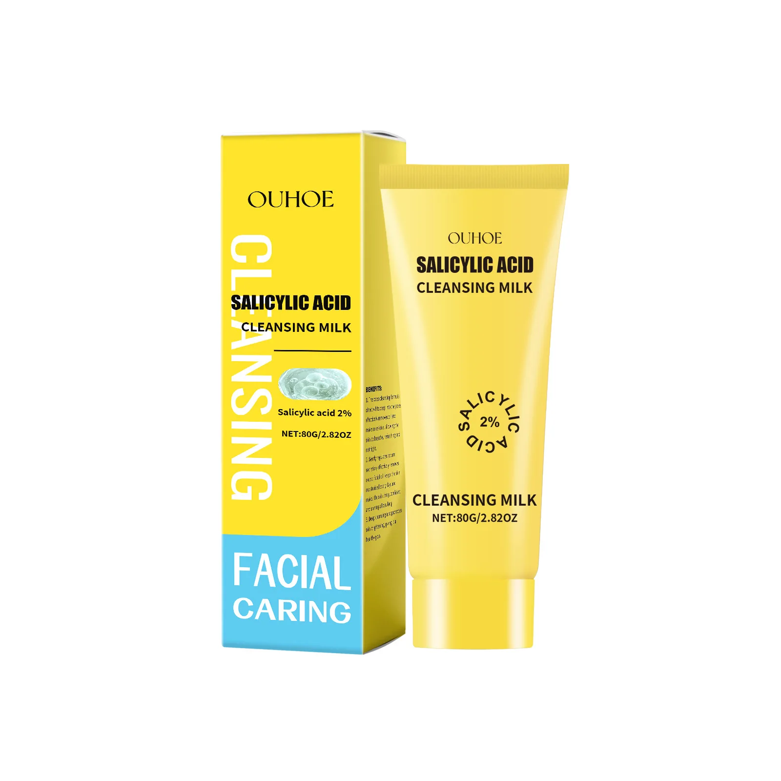 Face Wash Skin Care Deep Cleansing Natural Anti-Acne Salicylic Acid Face Cleanser For Oily Skin