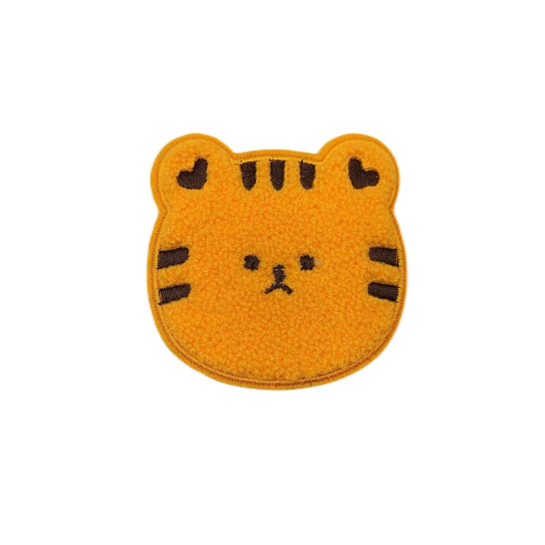 Anime Tiger Ventralex Embroidery Applique Clothes Accessories Iron on Backing Towel Embroidery Patches for Dress