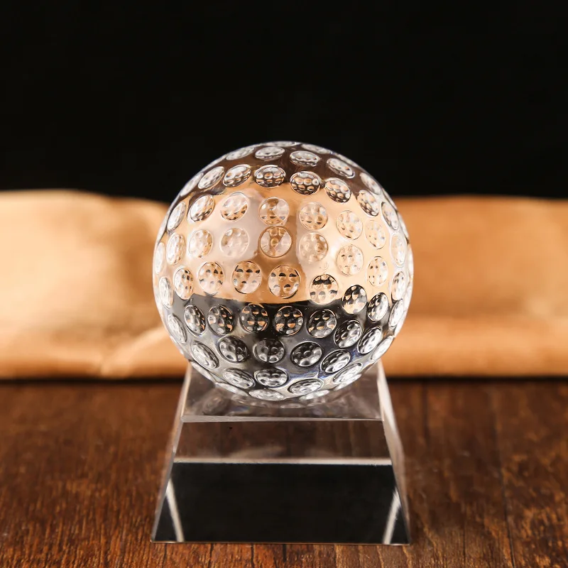High Quality Home Desktop Souvenir Gift Clear Crystal Glass Sphere Rotating Display Stand Base