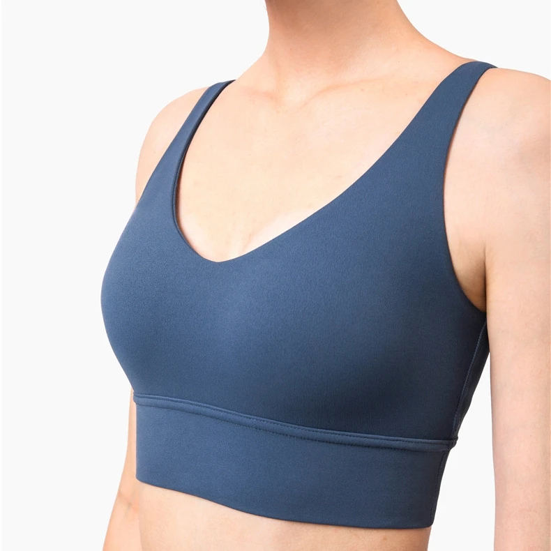 Athletic activewear ladies yoga apparel padded sports bra tops