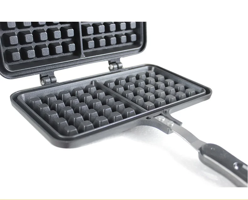 Portable Non-stick Pan Baking Machine Mould Black Egg Waffle Mould Rotary Hot Waffle Baker