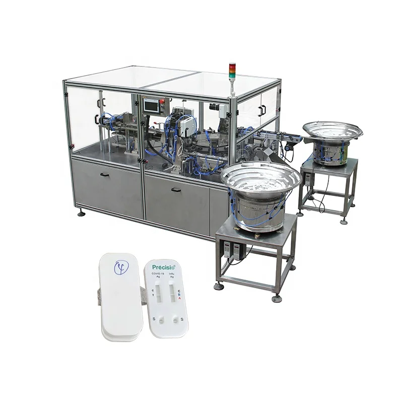 Automated assembly of test reagent cards Rapid test kit assembly equipment for Card loading machine