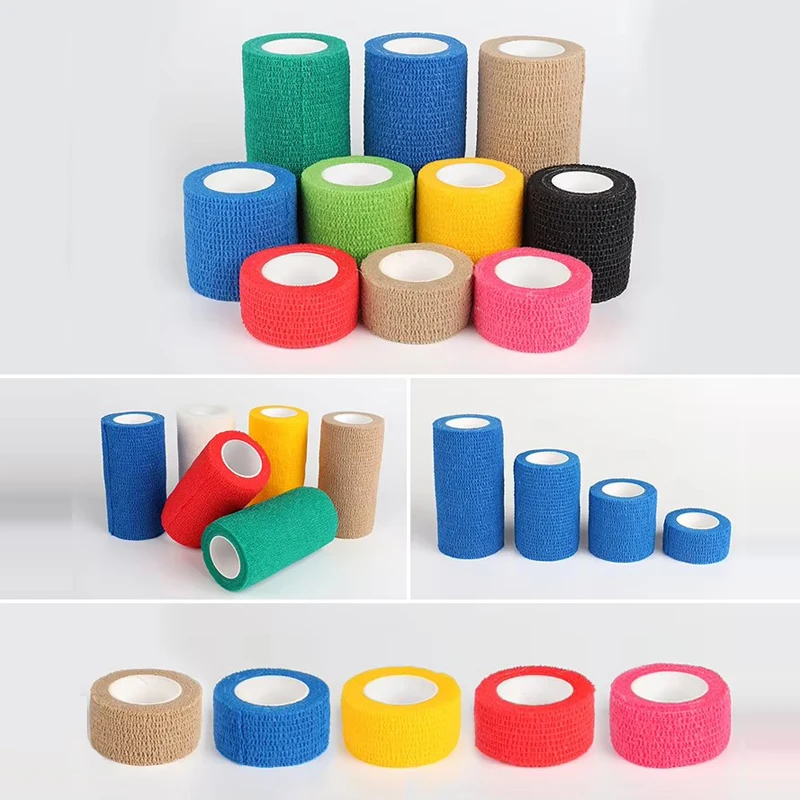 Wholesale Custom Logo Printing Elastic wound dressing sports training self-adhesive bandage