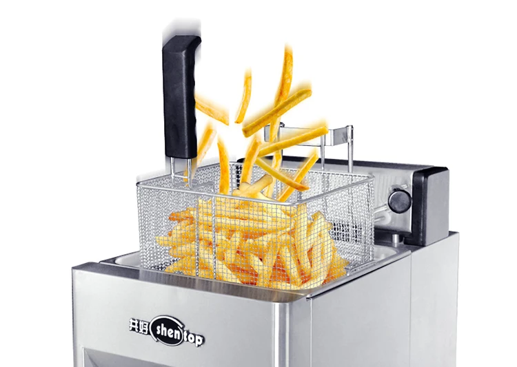 Commercial kitchen equipment kfc chicken deep fryer cooker machine stainless steel fried with basket up and down automatically