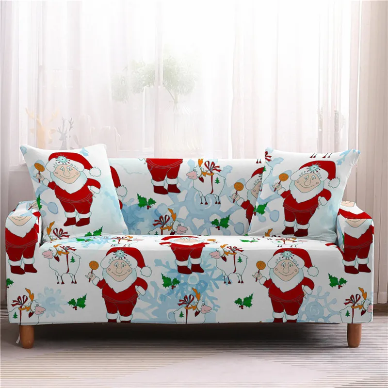 Christmas Style 1 2 3 Seater Stretchable Sofa Covers 3d Digital Printing Easy Fitted Sofa Couch Cover Elastic Stretch Slipcover