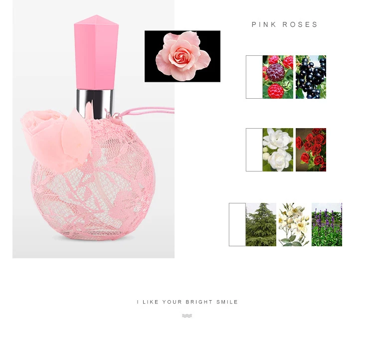 Romantic Midnight Rose Lace Lasting Perfume, Charm Flower and Fruit Flavour 100ml