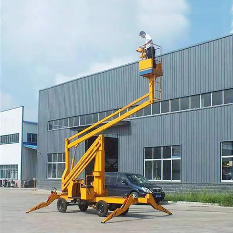 High Quality 200kg 4 Wheels 12m 14m 16m Towable Boom Lift Table With CE