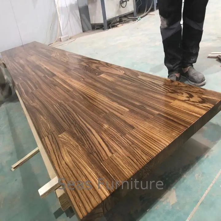 Factory Sell Wenge Wood Table Top With Live Edges 100% Solid Wood 2023 Newest Design 2023 design