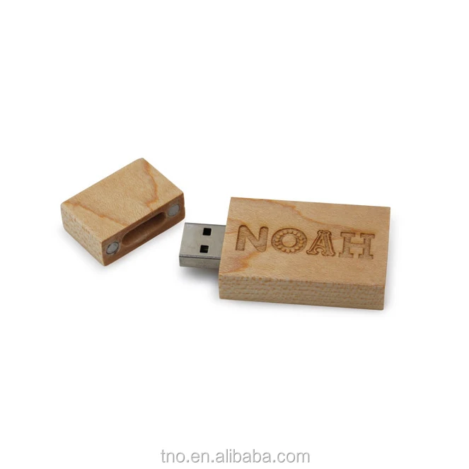 Custom logo rectangle Block Wooden usb flash drive wood usb wedding pendrive 1GB 2GB 4GB 8GB 16GB