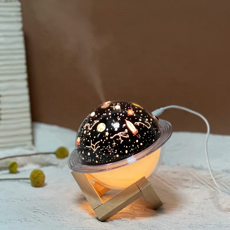 Star Planet Lamp Humidifier Desk Portable Travel Personal Fragrance Diffusers Lamp Mini Projector Light for Kids