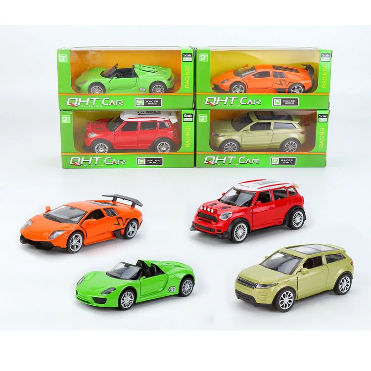 CAR Door Openable Diecast Car Toy 1:32 Pull Back Mini Alloy Metal Window BOX 1/32 Small Toy Cars for Kids Unisex No Battery 192