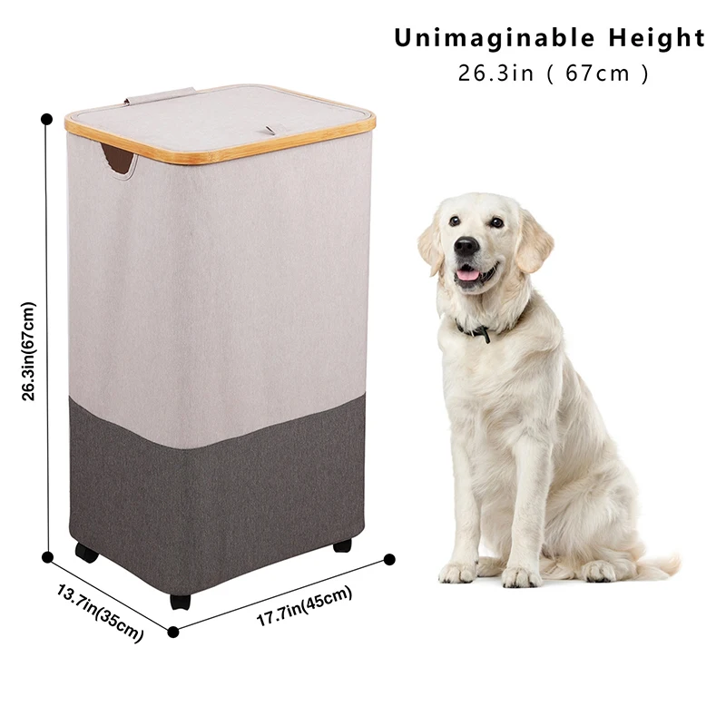 Collapsible Laundry Baskets with Wheels and Removable Laundry Bag Laundry Hamper with Lid