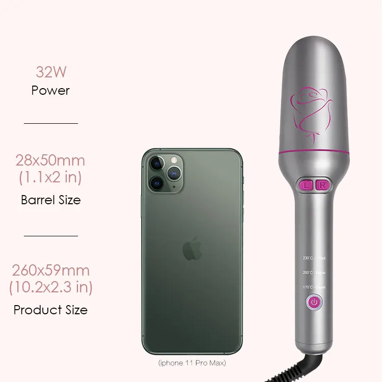 professional PTC 3-color LED lights indicator Innovative Diamond Ceramic Automatic Hair Curler