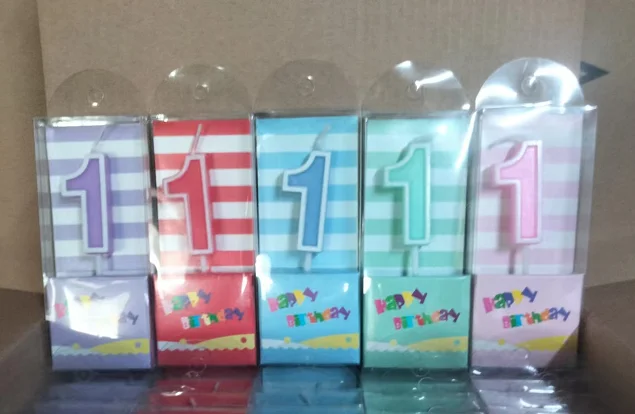Birthday Wedding Party Decoration Supplies Paraffin Wax Lucky Colorful Fancy Happy Birthday Number Candle for Cake