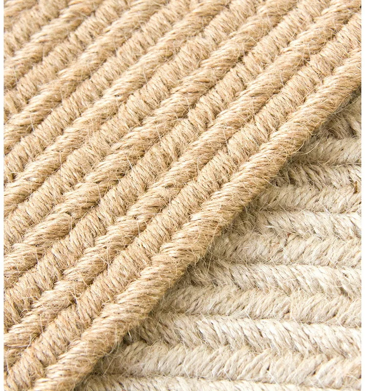 Customized hand made woven rugs and carpets modern full long gold Natural Jute woven stair Sisal Carpets with dot back