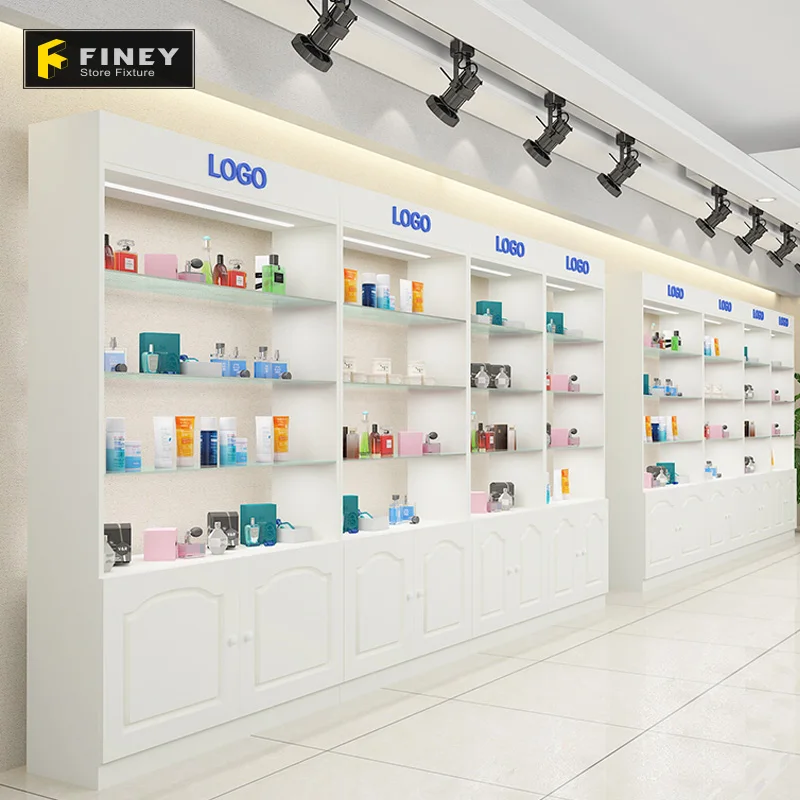 Cosmetics Retail Shop Furniture Design Shopping Mall Supermarket Display Cabinets For Cosmetics