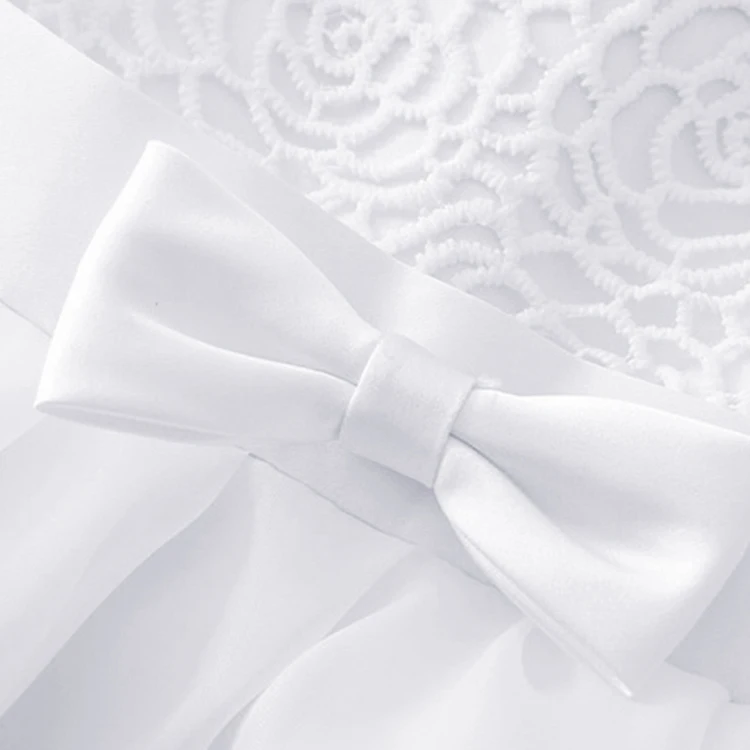 
Mudkingdom baby infant white flower girl suit lace layered vintage prom dress with hair band 