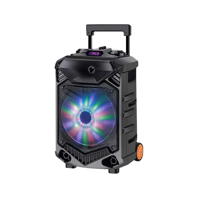 LEISOUND 12inch plastic cabinet karaoke subwoofer bass speaker with trolley