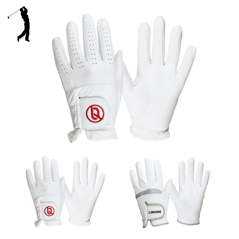 Custom Logo Best Soft 100% AAA Cabretta Leather Waterproof Left Handed Golf Glove Personalised Golf Gloves For Men Women