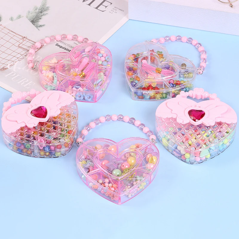 Gift handbag jewelry diy necklace princess chain little girl with cute accessories children party gift