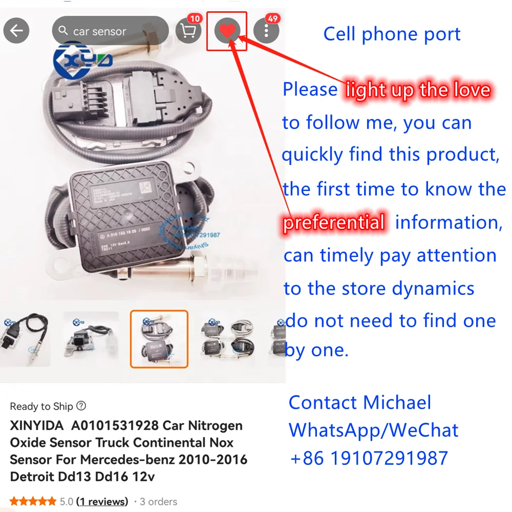 XINYIDA Support Customized Sensor 5WK96703 A0009050126 SCR Nox Sensor 5WK9 6703