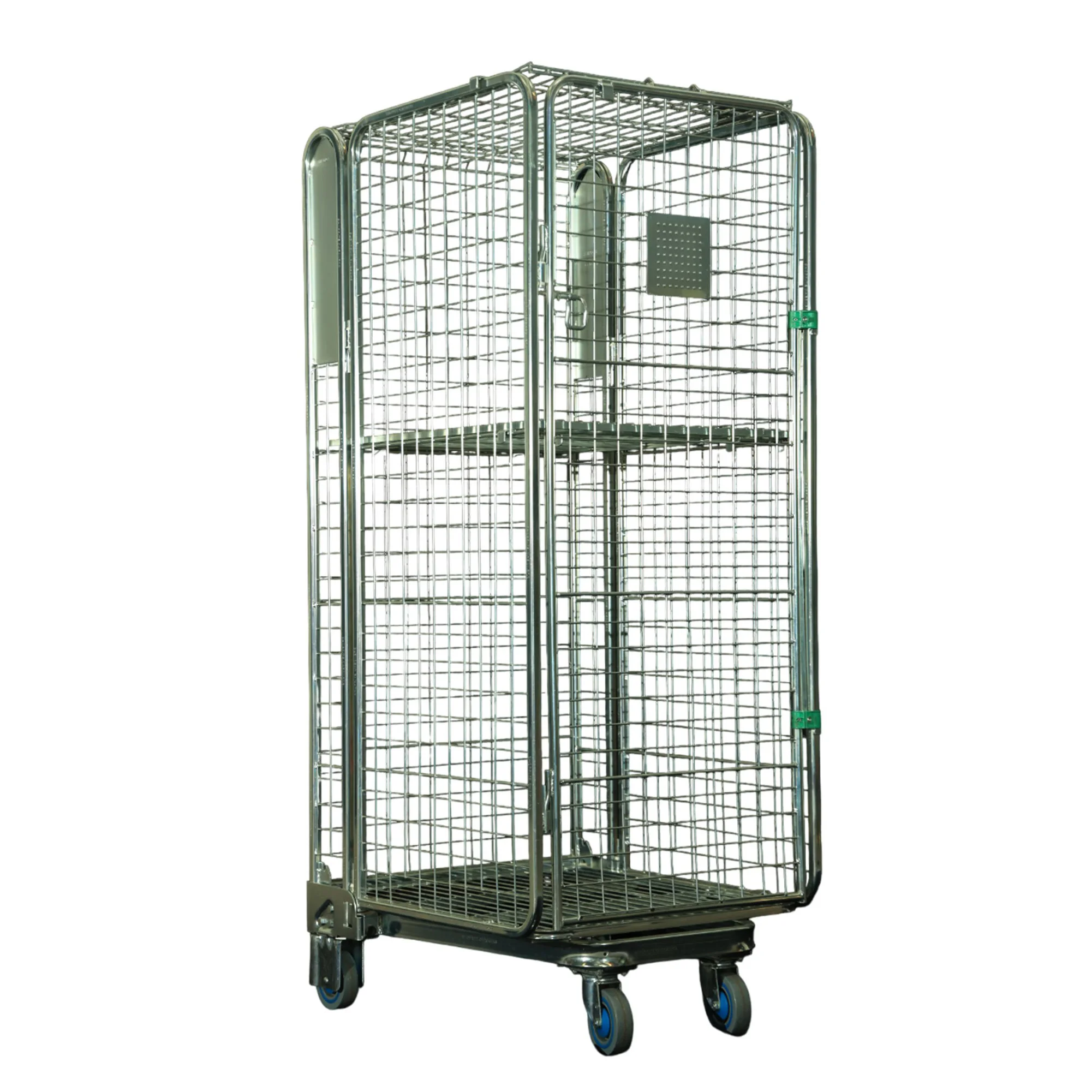 BHK08 Stout Multiduty 2 Doors Metal Trolley Warehouse Storage Mesh Roll Cage