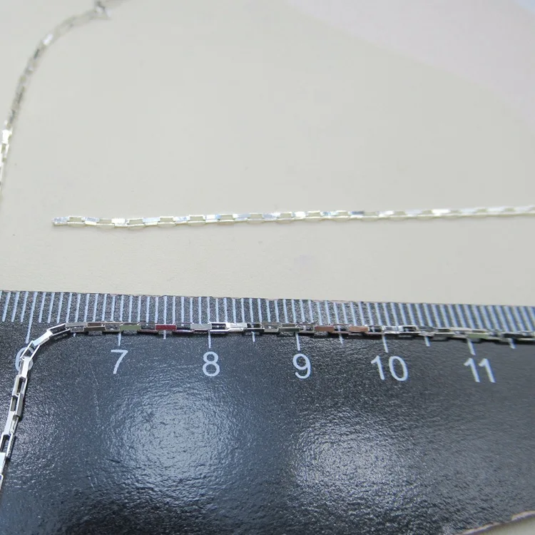 925 Sterling Silver Venetian Link Chain Open Box Chain For Women Necklace Jewelry Making