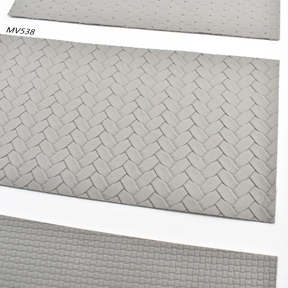 Wholesale Premium Designer Synthetic PU Leather Upholstery Fabrics Woven Pattern Faux PVC Leather