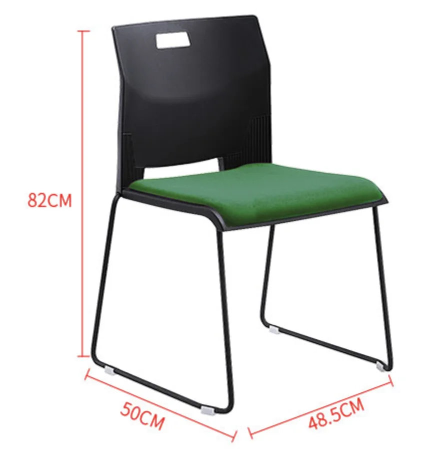 School hot sell office training black grey green white color available stackable waiting plastic conference chairs