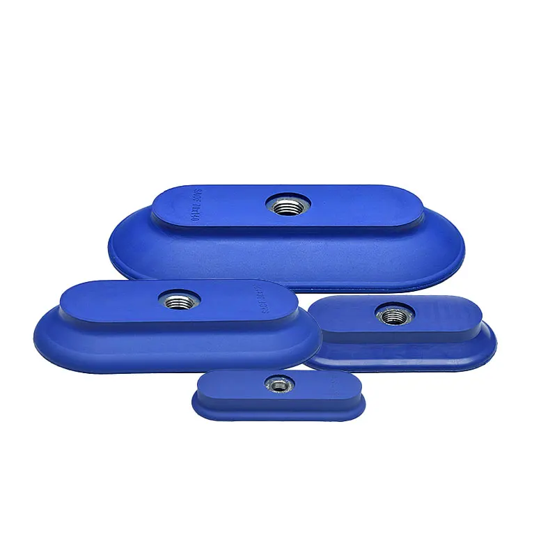 anti rotation 90mm diameter industrial rubber suckers oval rubber suction cup for flaf