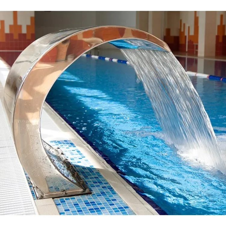 swimming pool waterfall garden water feature fountain waterfall stainless steel waterfall
