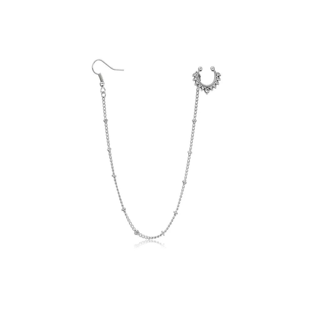 16G Faux Septum Alloy Copper Chain Nose Clip Chain Stainless Steel Faux Nose Piercing Septum Jewelry