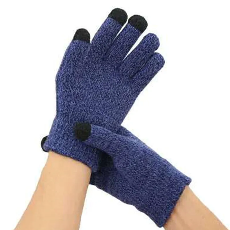 High-quality touch-screen warm cycling gloves knitted and non-slip suitable for men and women in winter outdoors