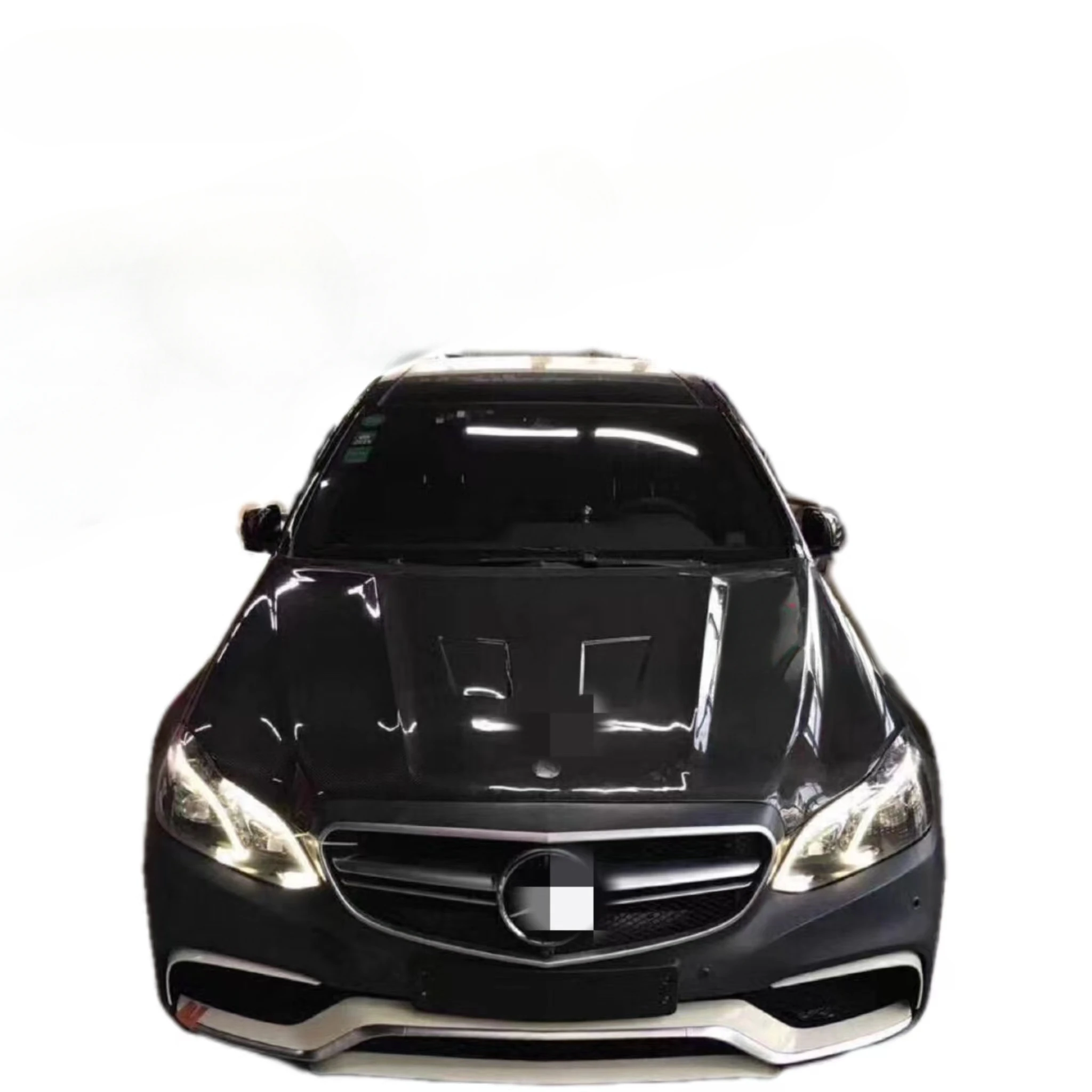 Full car bumper body kit for Mercedes Benz e-class w212 late modified to e63 AMG model include front rear engine hood