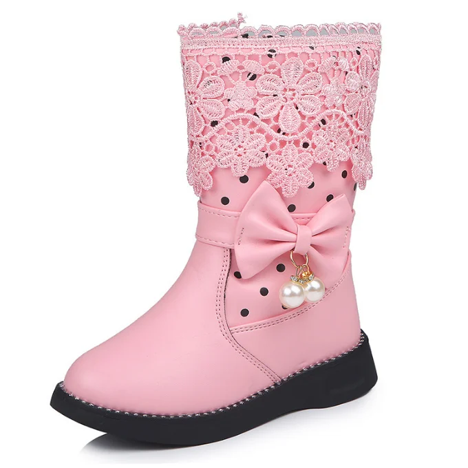 
Winter Girl High Boots Girls Cotton Shoes Kids Snow Boots 