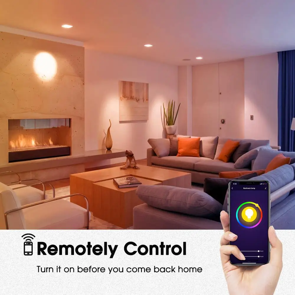 Tuya Smart APP Controlled WiFi Smart LED Downlight Round Smart Panel Light Compatible With Alexa/Google Home