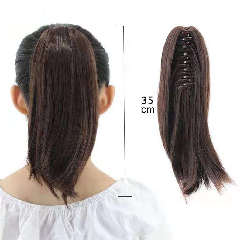 Claw Pony Tails Hair Extensions Synthetic Soft Silky Women Head short curly hair Horsetail Wig ponytail hair
