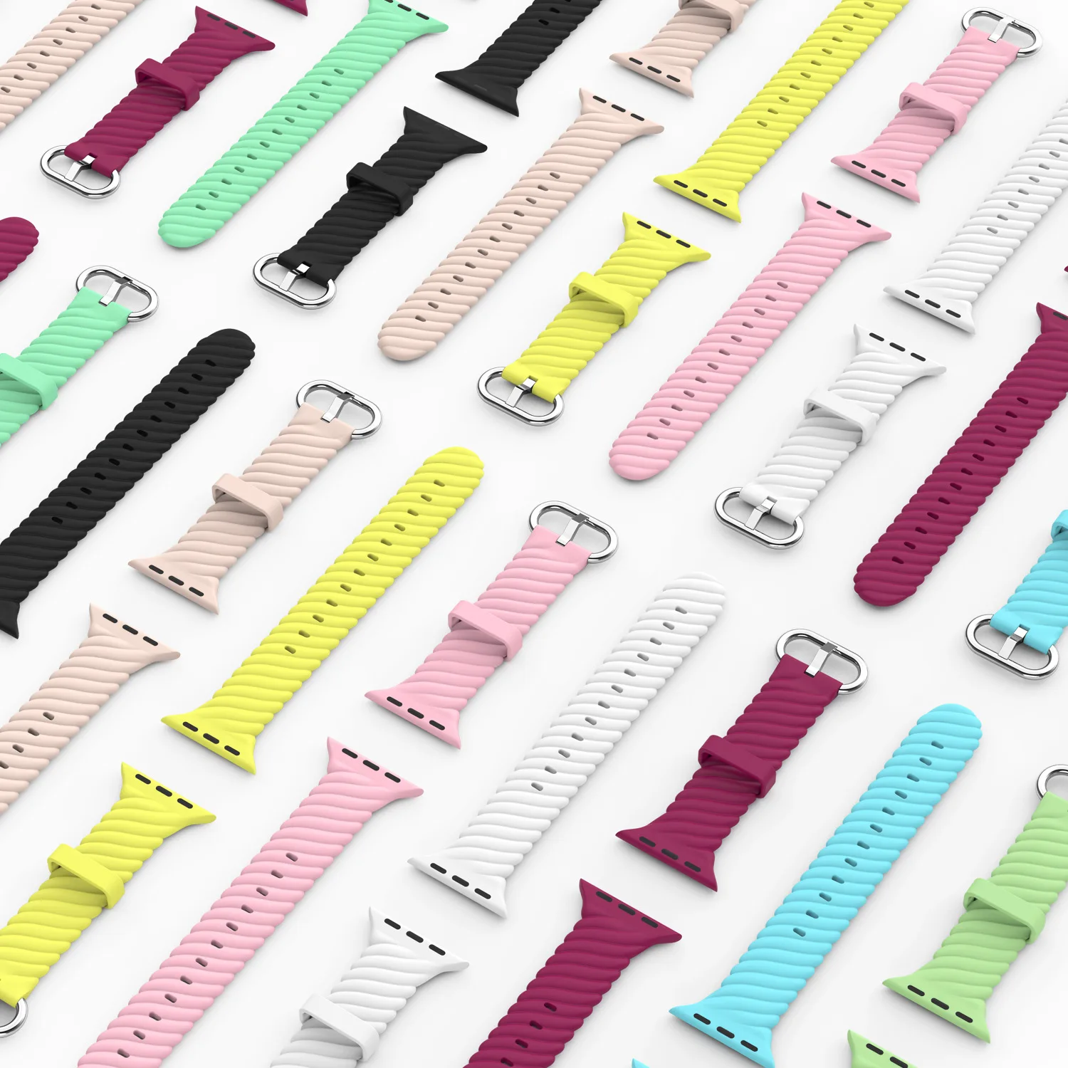 Apple Watch Smart Sports Straps Bands Silicone Woven Small Waist Bands For Apple Watches Strap Band Series 7/6/5/4/3/2/1