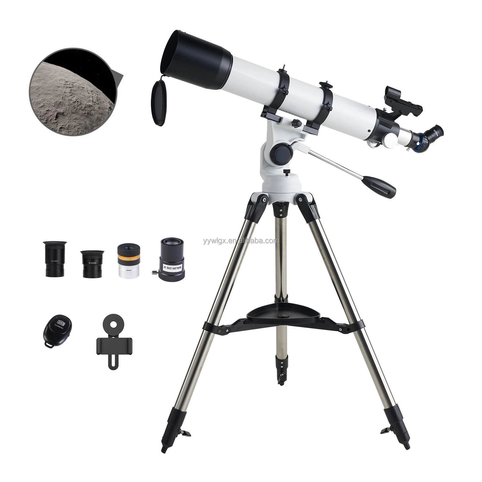 Telescope astronomical 70090 telescope 90mm Aperture and 700mm Focal Length with red dot scope Stainless steel adjustable tripod