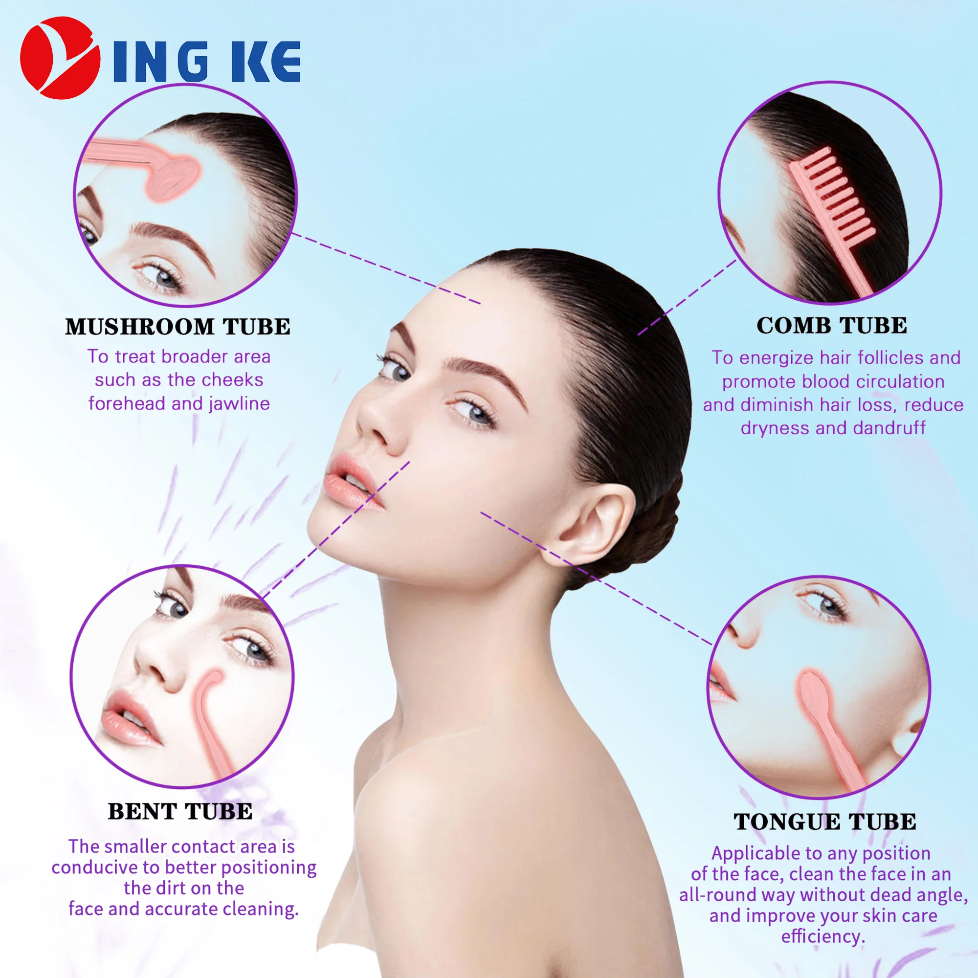 Skin Care Set High Frequency Facial Wand Beauty Products Argon & Neon High Frequency Facial Machine